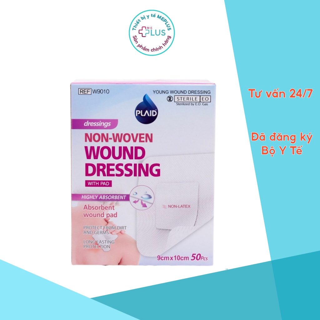 Băng Gạc Vô Trùng Young Wound Dressing - Việt Nam Nhiều Kích Thước Thấm Hút Mủ Tốt, Không Gây Bết Dính (1 miếng)