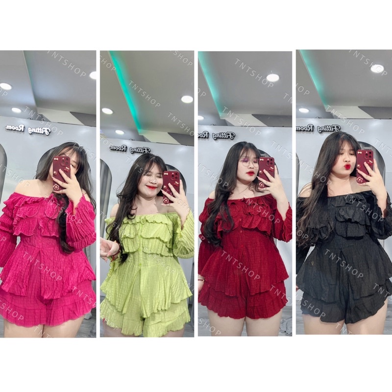 SET ĐŨI TAY DÀI TRỄ VAI NHÚN [TNT SHOP BIGSIZE 60KG 90KG]