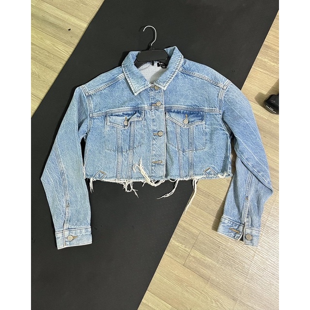 Áo khoác croptop Jeans P@csun ✨