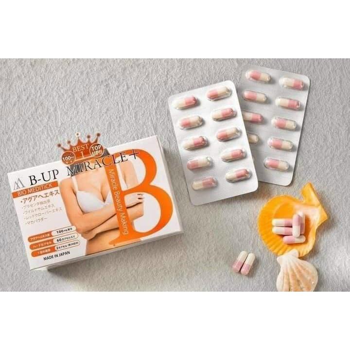 Viên Uống Nở Ngực Nở Mông B-Up Miracle Nhật Bản Hộp 60 Viên