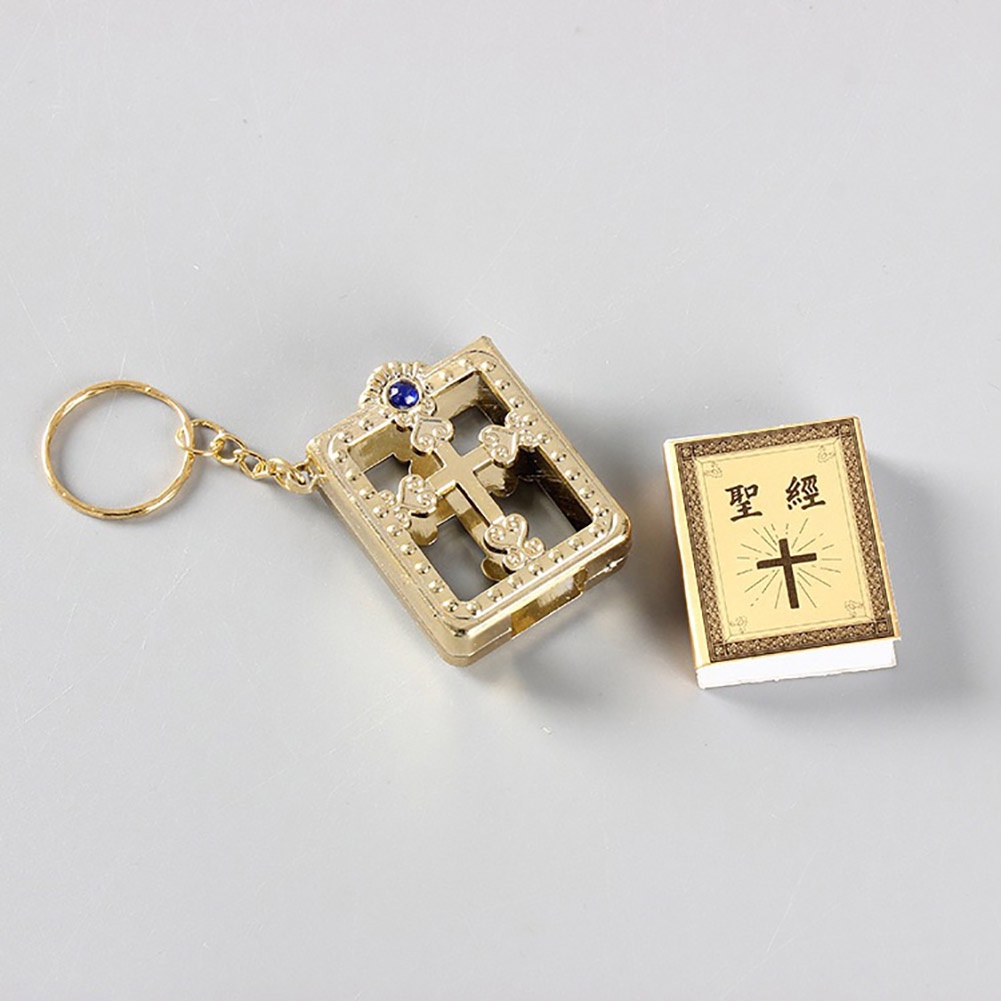 Dây móc khóa hình thánh giá đính đá xinh xắn