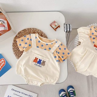 Bodysuit cho bé, set chấm bi cho bé HP39