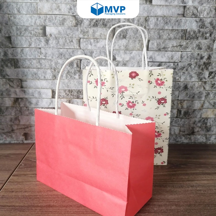 100 cái - Quai túi giấy dây giấy kraft xoán, quai dán túi giấy kraft