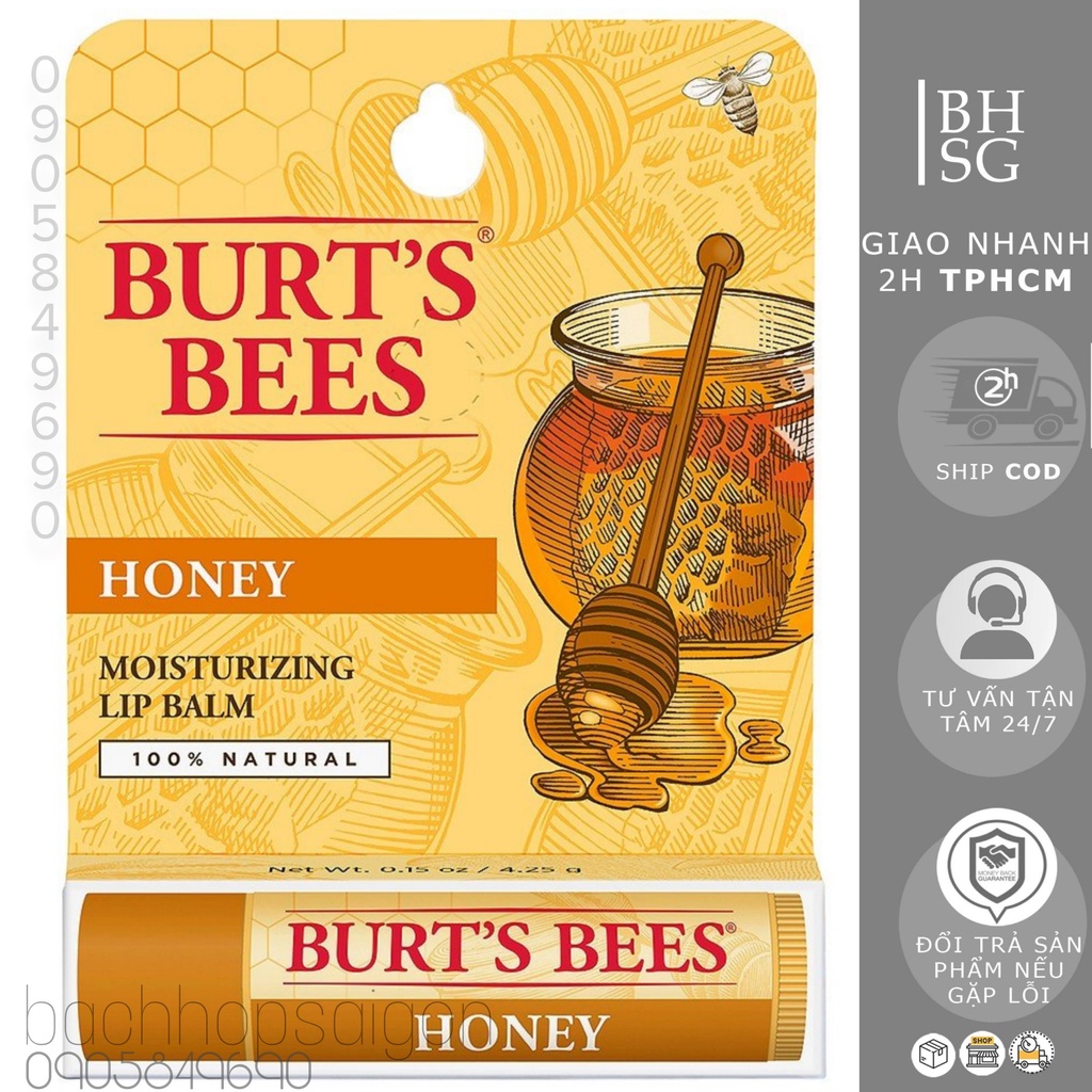 Son dưỡng môi  Burt's bees không màu 100% thiên nhiên