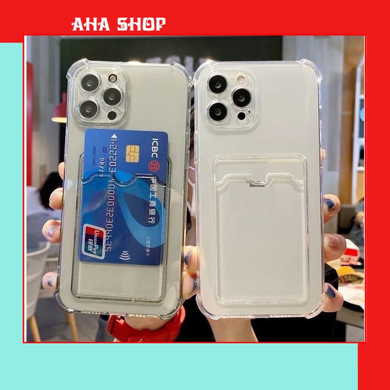 Ốp lưng iphone trong suốt chống sốc lưng túi đựng thẻ ảnh 6 6plus 6plus 7 7plus 8 8plus x xsmax 11 12 13  pro max promax