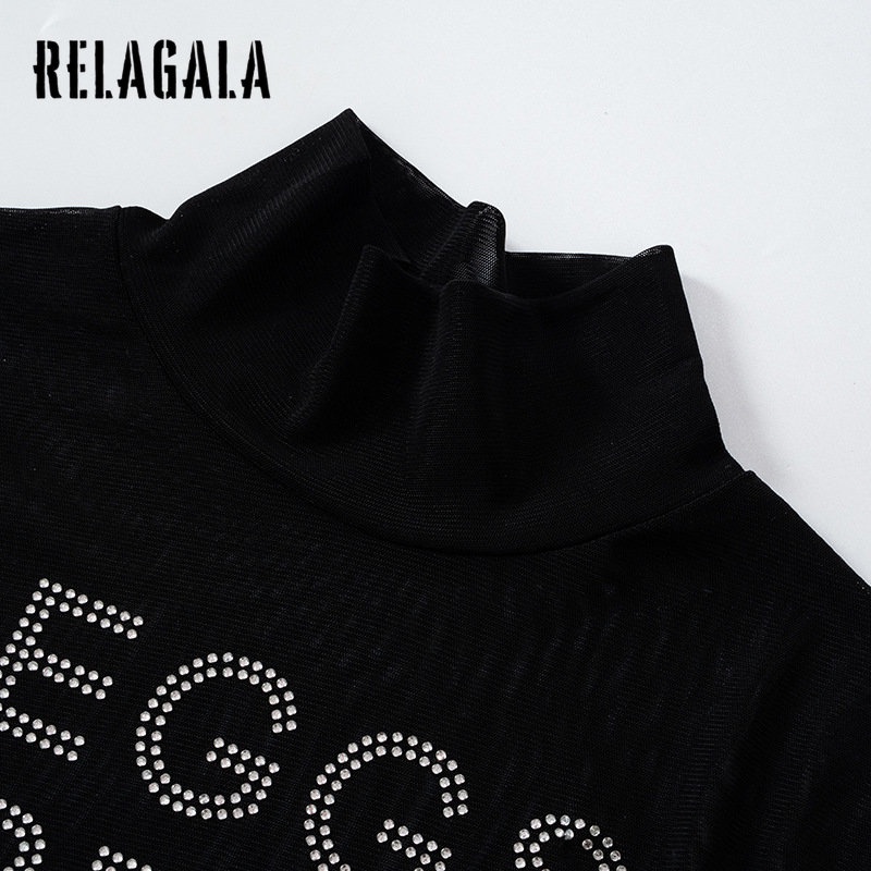 Relagala Bộ Áo Liền Quần Lưới Ôm Dáng Gợi Cảm Thời Trang Nóng Bỏng Cho Nữ | BigBuy360 - bigbuy360.vn