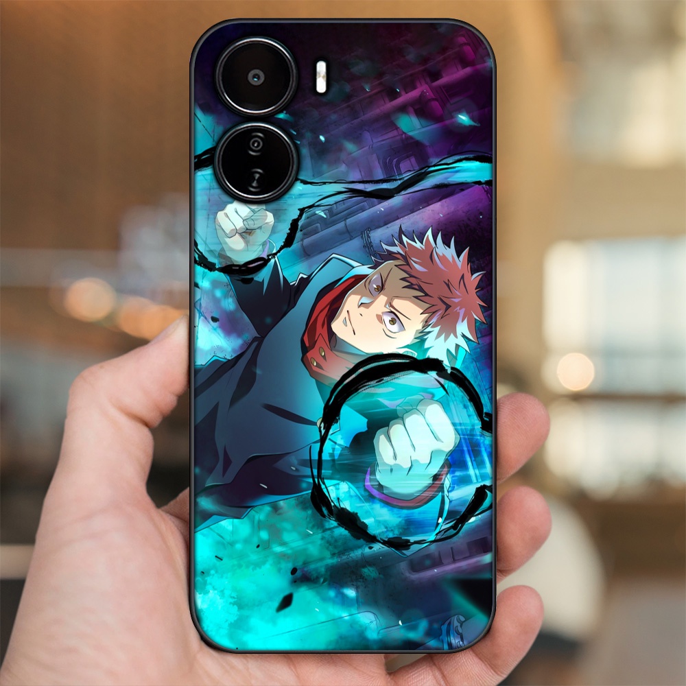 Ốp lưng Vivo Y16 viền đen in hình Yuji Jujutsu Kaisen