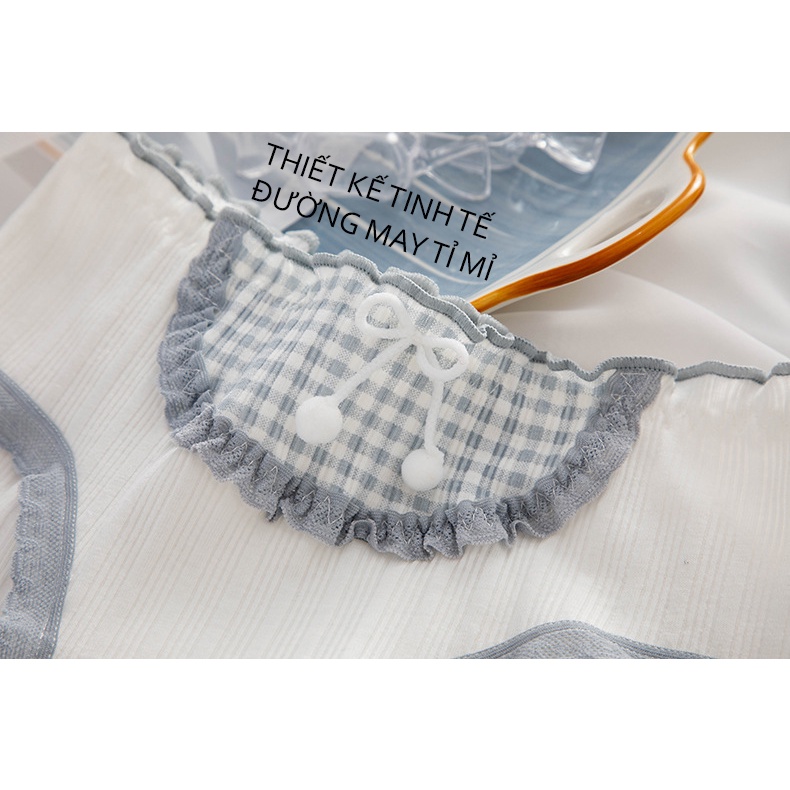 Quần lót nữ cotton viền ren đính nơ 340
