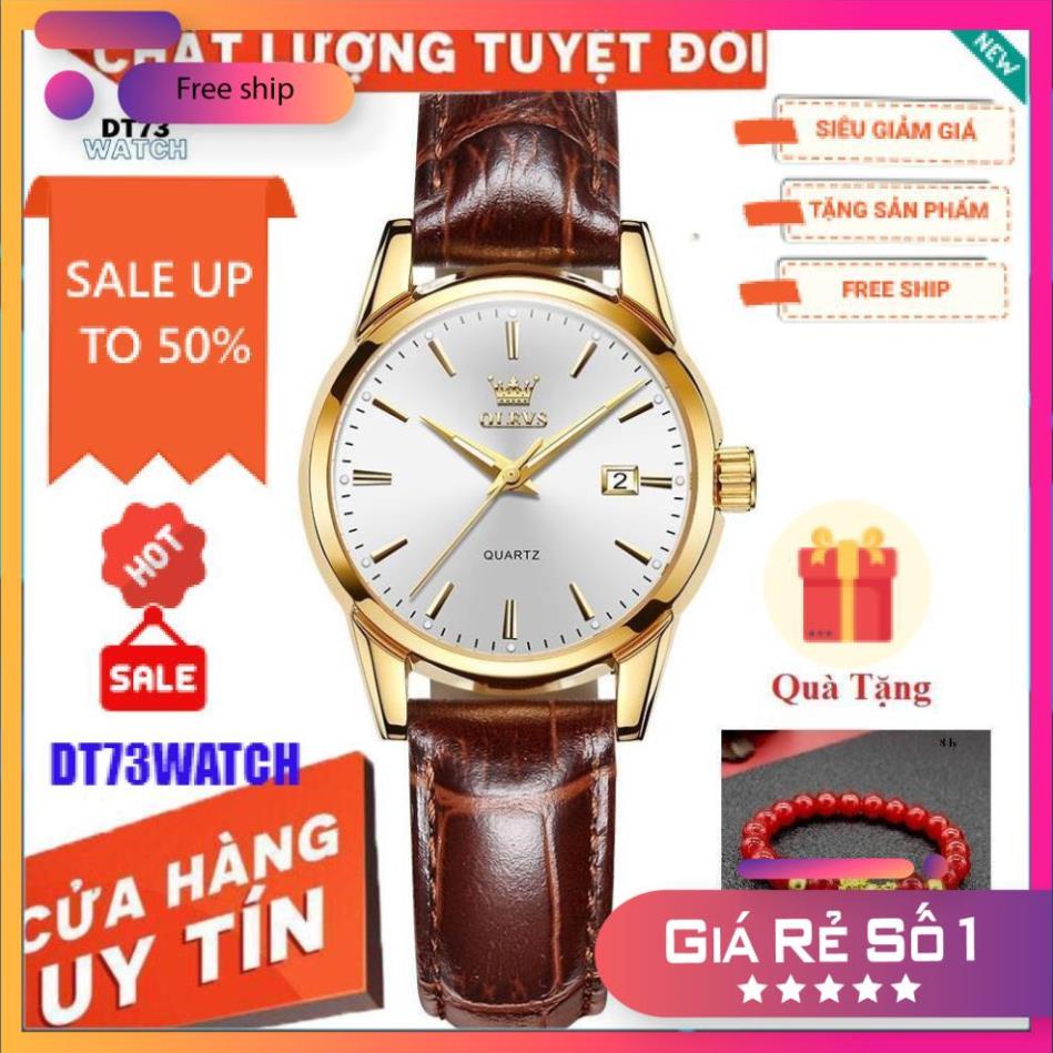 Đồng hồ nữ thương hiệu olevs,chống nước,chống xước,dạ quang ban đêm,dây da cao cấp thời trang,BH 12th