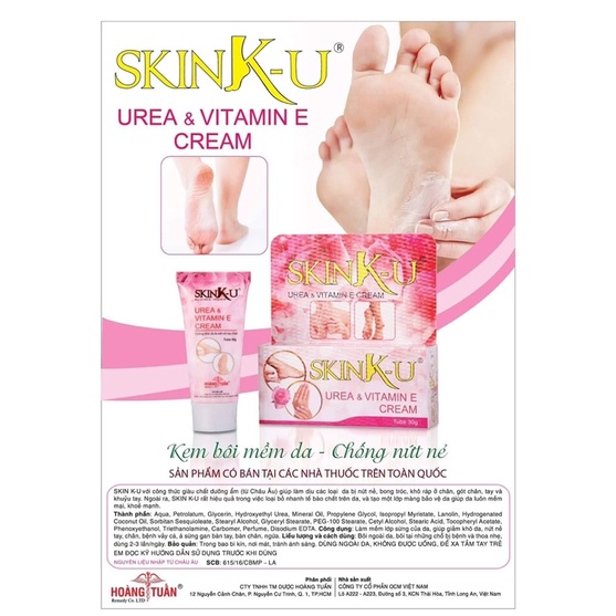 Kem bôi mềm da nứt nẻ tay chân Skin-U