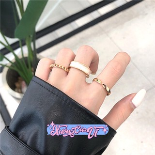 ✧Video thật✧ Set nhẫn thời trang vân đá phong cách Hàn Quốc NH005