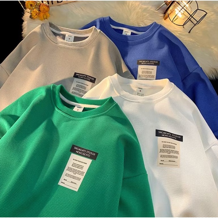 Áo Sweater Cổ Tròn Thiết Kế Đơn Giản Thời Trang Theo Phong Cách Hàn Quốc Cho Nam áo sweater nam