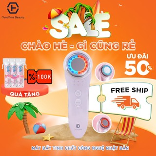Máy điện di tinh chất đa năng 6 in1, nâng cơ ems và trẻ hoá nanotime f65u htbeauty hàng nội địa nhật