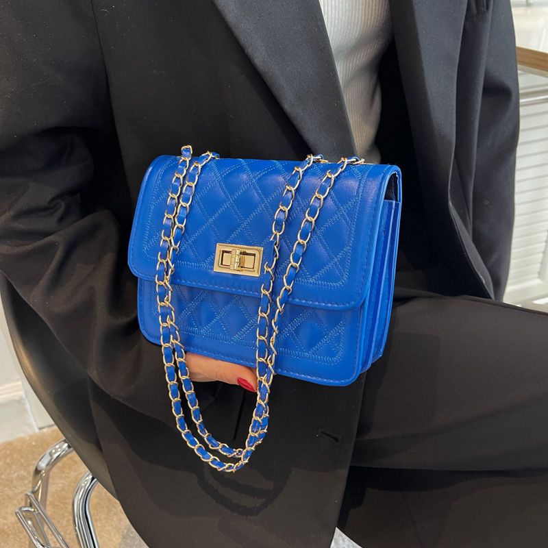 Túi Đeo Chéo Nhỏ Hình Vuông Thêu Họa Tiết Kim Cương Thời Trang Cho Nữ