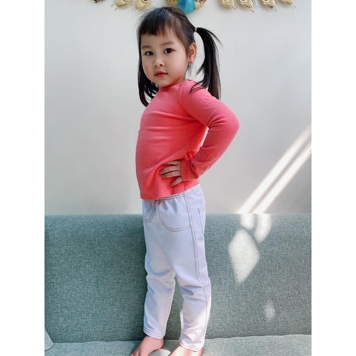 Quần dài giả jean, giả bò cho bé trai, bé gái co giãn, thoải mái vận động size từ 30-40kg
