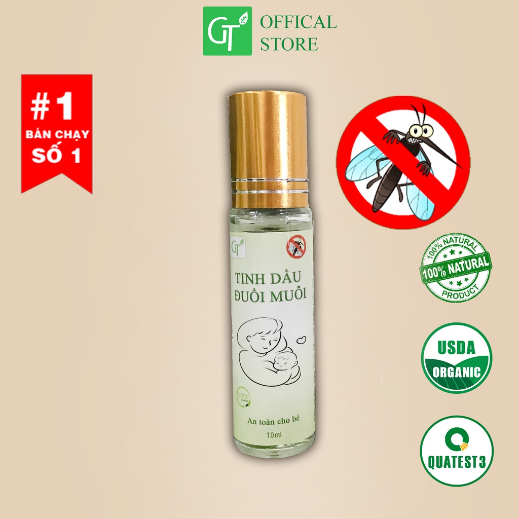 Tinh dầu đuổi muỗi, bôi nốt muối đốt GT - 100% Tinh dầu Bạch Đàn Chanh Tự Nhiên - Chai bi lăn tiện dùng