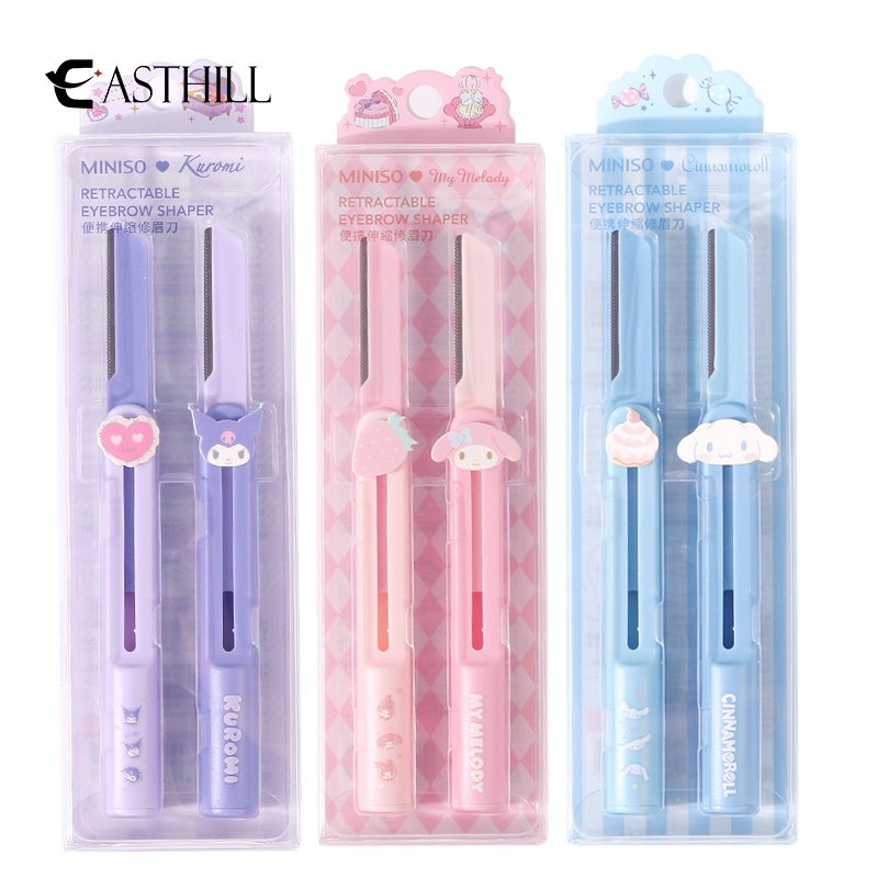 Dao Cạo Lông Mày An Toàn Hình Cô Gái Anime Cinnamoroll My Melody Kuromi Có Thể Thu Gọn