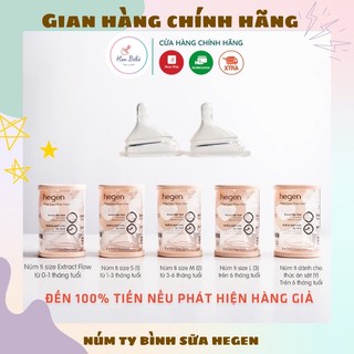 Núm ti bình sữa hegen cho bé, núm ty thay thế số 0, 1, 2, 3 và y cắt