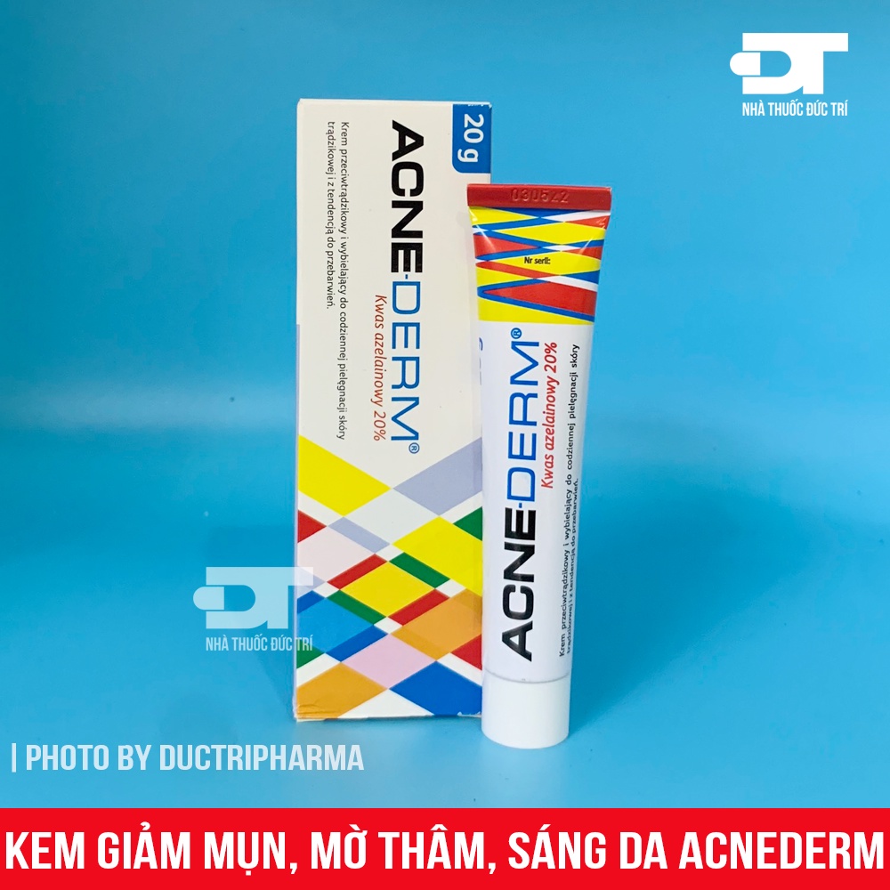 Acne Derm 20% Azelaic Acid - Kem giảm Mụn, mờ thâm, sáng da Acnederm 20g - BaLan