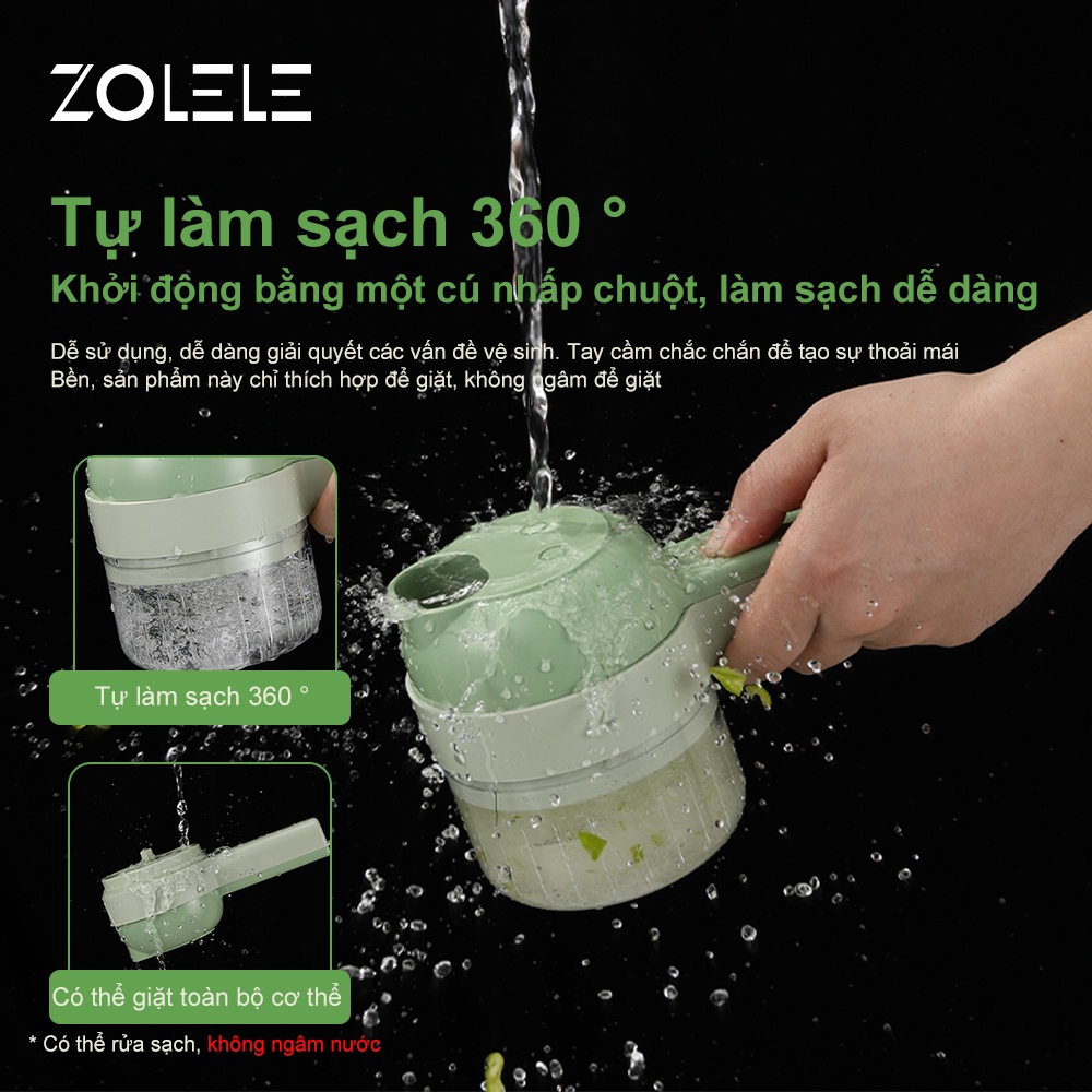 Máy xay đa năng Zolele Zd003 sạc điện USB dung tích 200ml - ưỡi dao thép không gỉ tiện lợi