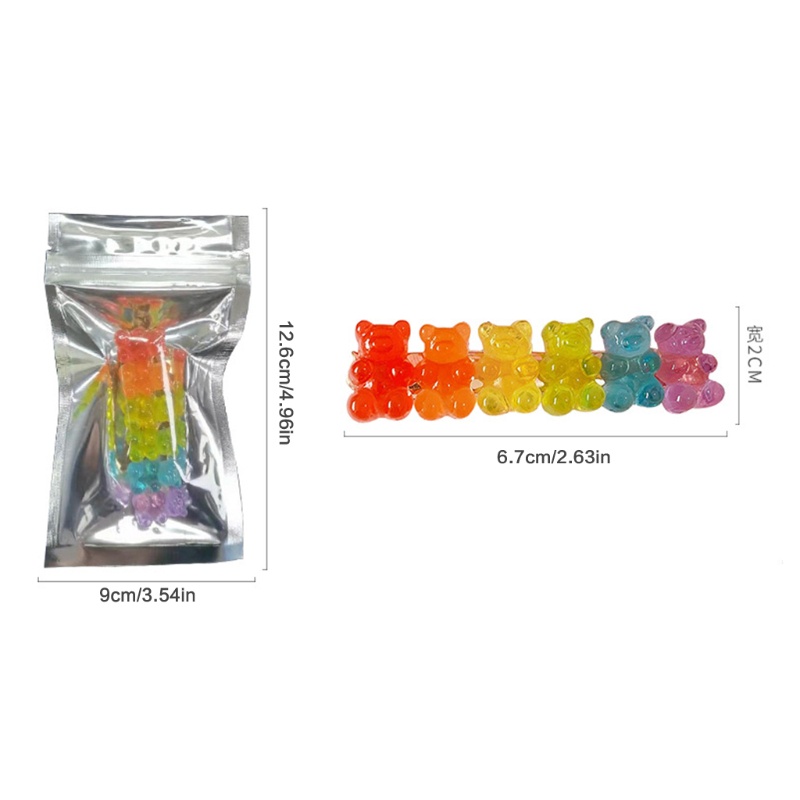 Kẹp Tóc Hình Chú Gấu Bằng Resin Màu Sắc Ngọt Ngào Thời Trang