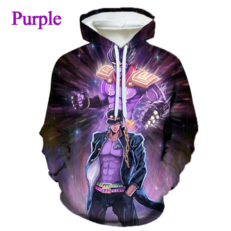 Áo Hoodie Dài Tay In Hình Anime Jojo 'S Bizarre Adventure 3D Thời Trang Thu Đông Dành Cho Nam