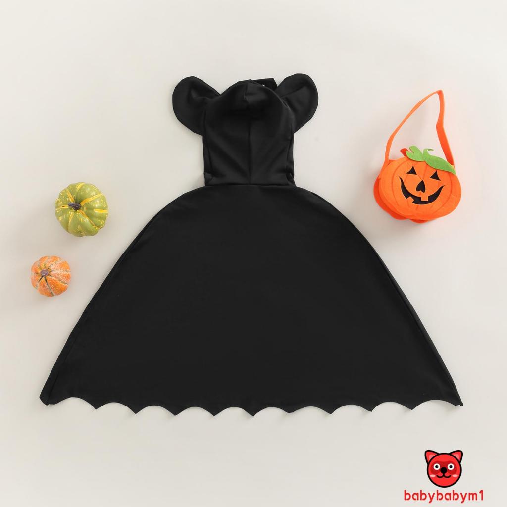Áo Choàng Hóa Trang Halloween Hình Dơi Cho Bé