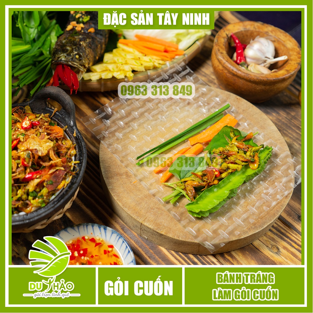 Bánh Tráng Tây Ninh Cuốn Rau Siêu Mỏng, Bánh Tráng Tân Nhiên, làm gỏi cuốn bì cuốn không cần nhúng nước