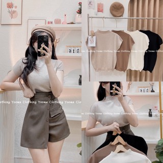 Áo len cổ 3cm tay hến len lông thỏ hàng qc yoomeclothing