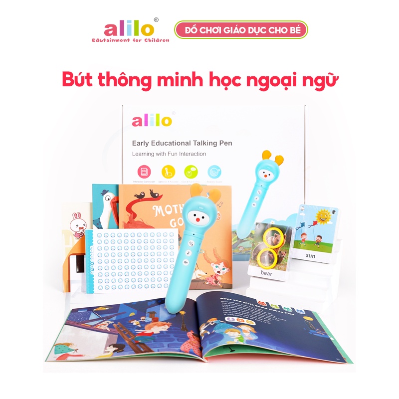 Bút biết nói thông minh Alilo D3C Early Educational Talking Pen - Đồ chơi giáo dục sớm hỗ trợ bé 2-6T học tiếng anh