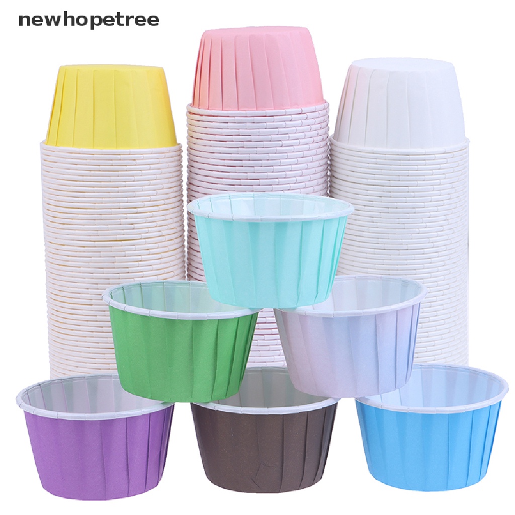 newhopetree 50 Pcs Muffin Cupcake Liner Cake Wrappers Baking Cup Tray Case Pastry Tools OIK