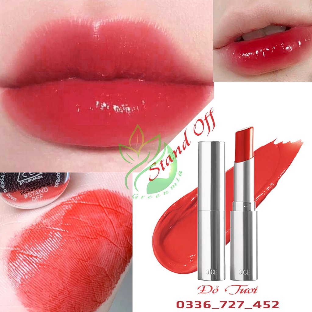 Son 3CE Dưỡng Có Màu Stand Off Đỏ Tươi Cho Môi Thêm Tinh Tế 3CE Glow Lip Color 4G [CHÍNH HÃNG]