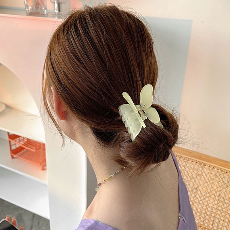 Kẹp tóc CHLINS 7cm màu kẹo hình bướm thời trang Hàn Quốc cho nữ