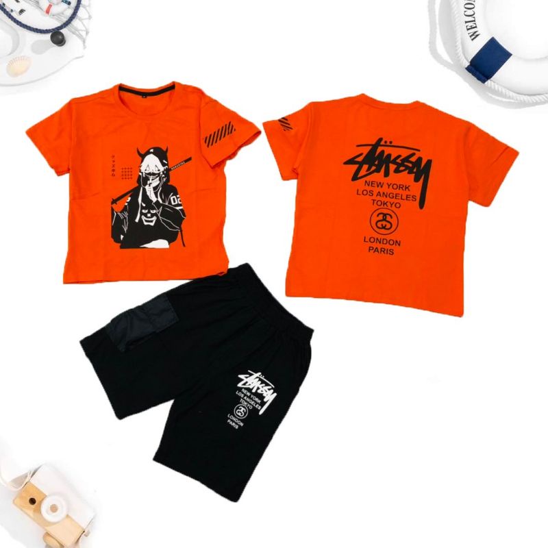 Bộ tay ngắn quần đùi thun cotton 100% chính phẩm hàng shop size siêu cồ cho bé trai