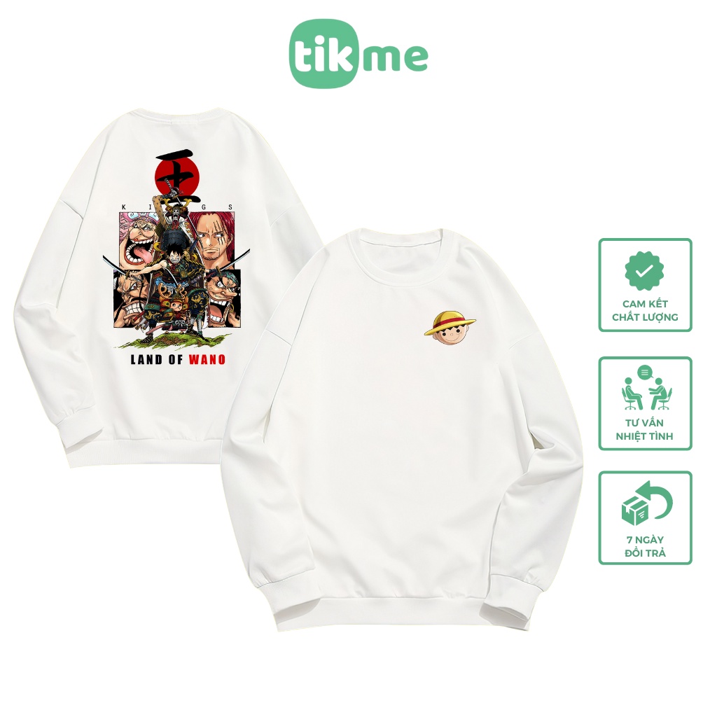 Áo nỉ sweater dáng rộng Vua Hải Tặc land of wano áo hai mặt (có ảnh thật shop tự chụp) size XS-2XL
