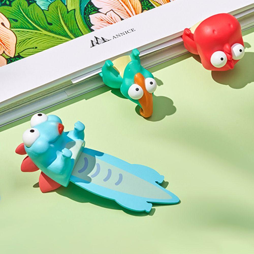 Thẻ đánh dấu trang KUNHEV bằng PVC họa tiết động vật hoạt hình 3D