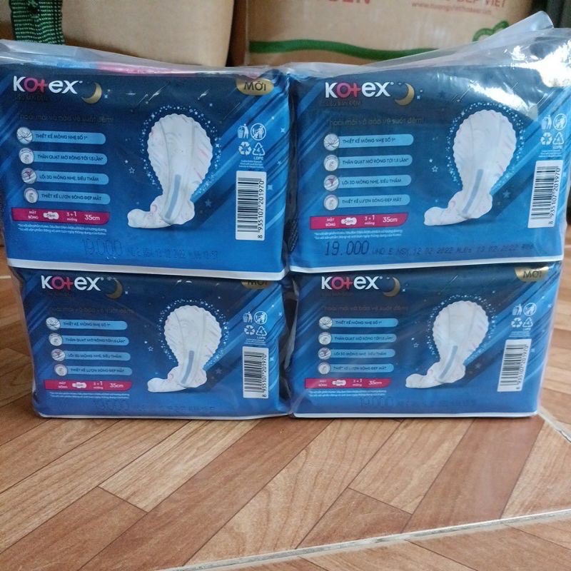 Bộ 3 miếng BVS KOTEX Siêu ban đêm 35cm