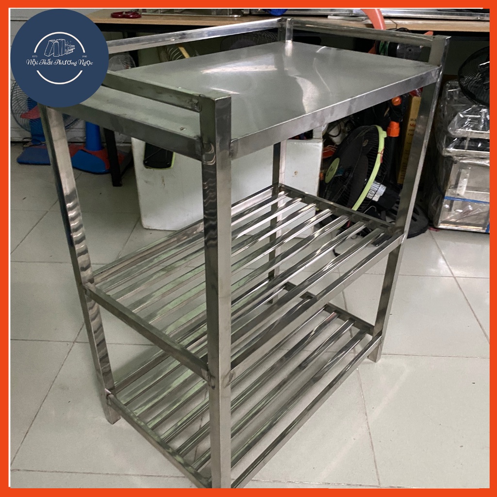 Mua Kệ inox 3 ngăn kích thước 40x65 thiết kế chắc chắn , tiện lợi ,đảm ...