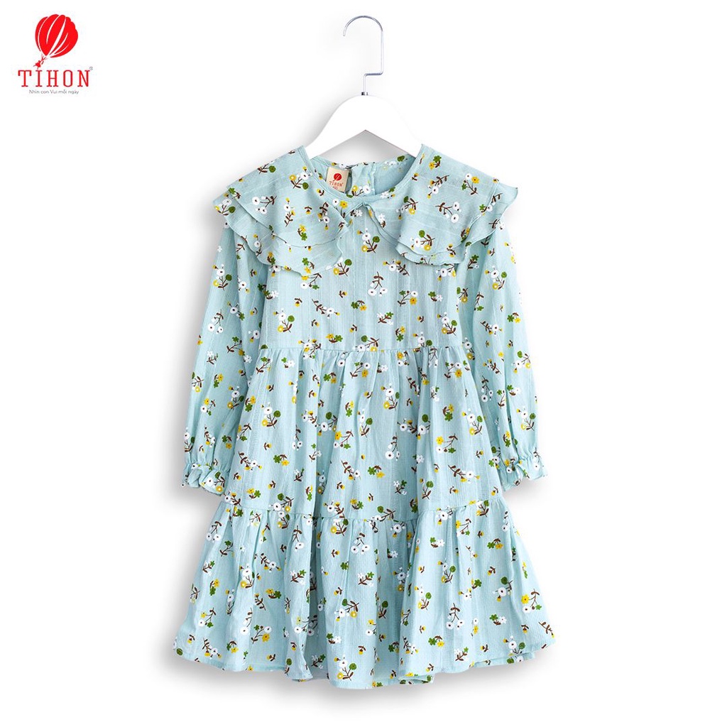 Váy cho bé gái TIHON dài tay chất liệu mỏng nhẹ mặc mùa thu đông VD0750267
