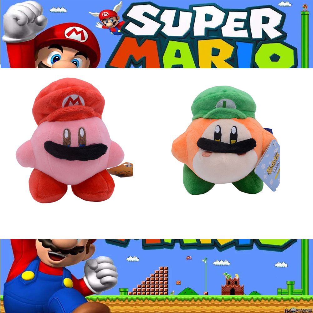 14cm new Mario Kirby Plush Toy Pendant Doll Kids Boy Girl Birthday Gift Game Decoration