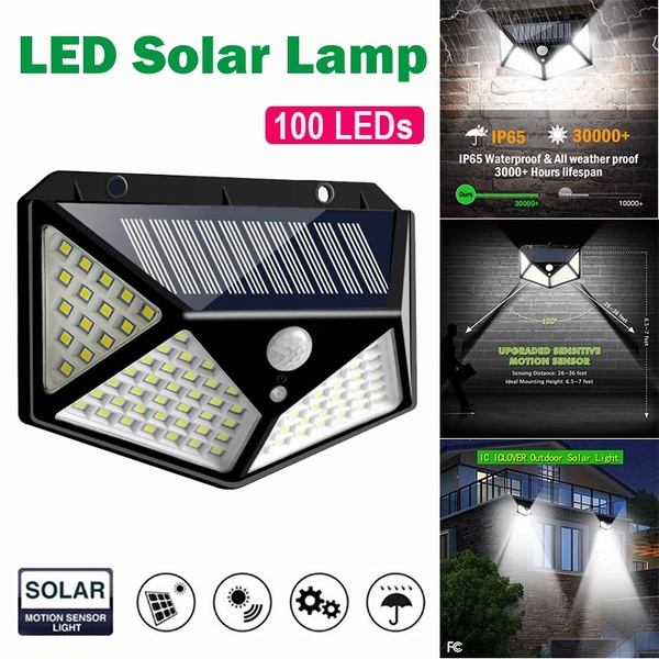 Đèn Led Năng Lượng Mặt Trời Cảm Biến, Đèn Năng Lượng Mặt Trời Solar 100LED Siêu Sáng ,Chống Nước 3 Chế Độ Cảm Biến