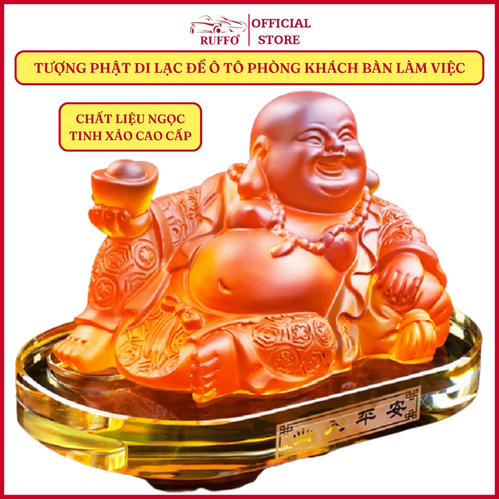 Tượng Phật Di Lặc Để Ô Tô Ruffo - Phật Thích Ca Quan Âm Bồ Tát Bằng Ngọc Trang Trí Bàn Làm Việc Xe Hơi Phòng Khách