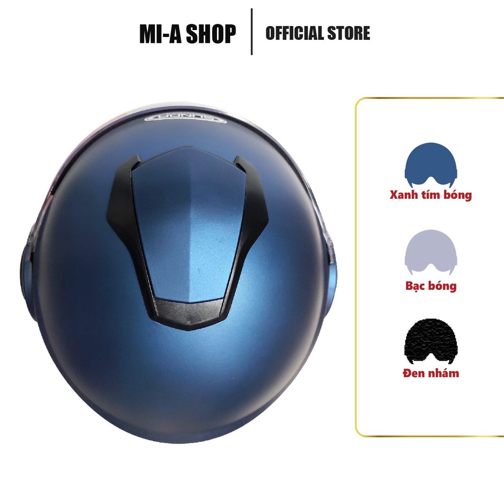 Nón bảo hiểm 3/4 trùm đầu chính hãng SUNDA 227 dành cho nam giới có vòng đầu trung bình hoặc hơi lớn