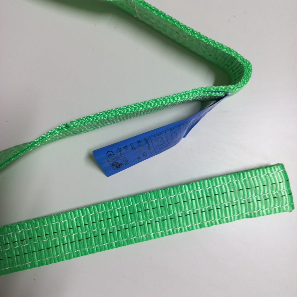 Thanh lý - Dây cáp vải cẩu hàng bản dẹp 1 tấn, Hệ số 5:1,chất liệu 100% Polyester, ảnh thật shop chụp