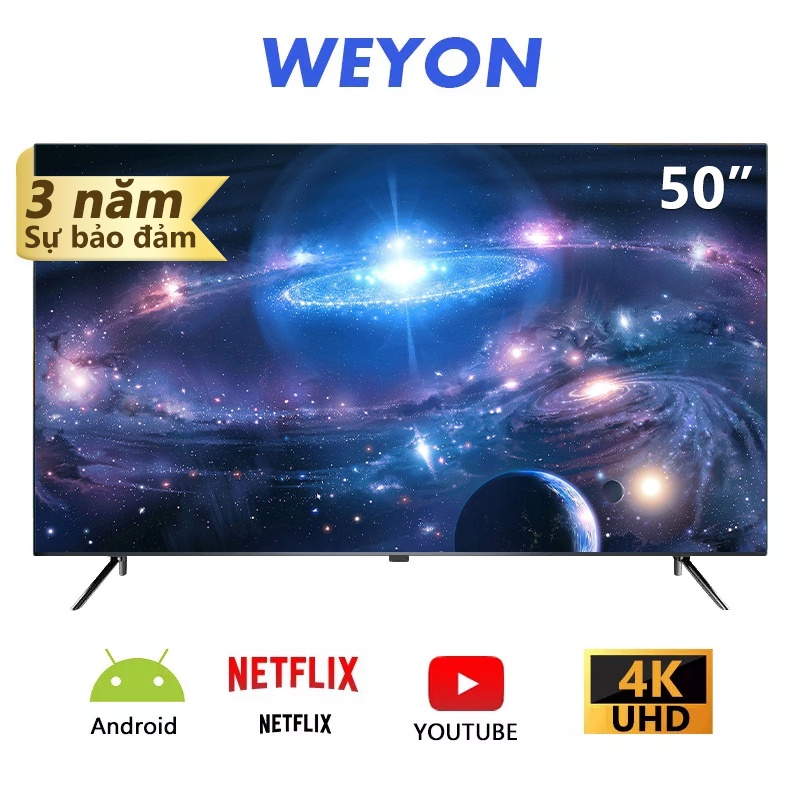 Smart Tivi WEYON 50 inch Kết nối Internet Wifi Ultra HD 4k, Android 9.0, Youtube- Tivi giá rẻ - Bảo hành toàn quốc 3 năm