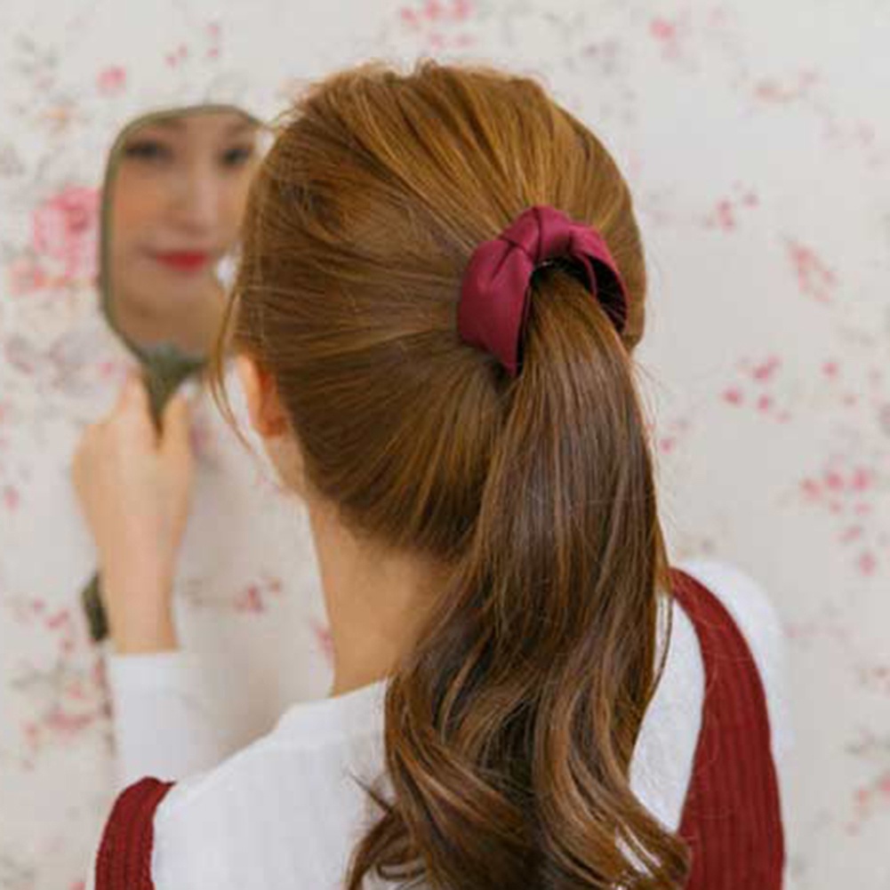 Kẹp tóc nữ hình chiếc nơ màu trơn phong cách hợp thời trang