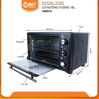 Lò nướng đa năng 18lít Comet CM6516