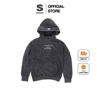 Áo hoodie sweater local brand chính hãng, outerwears, unisex - "still be friend" washed in grey