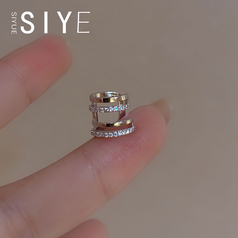 Khuyên Kẹp Vành Tai Nhiều Lớp Phong Cách Hàn Quốc INS Niche Cho Nữ