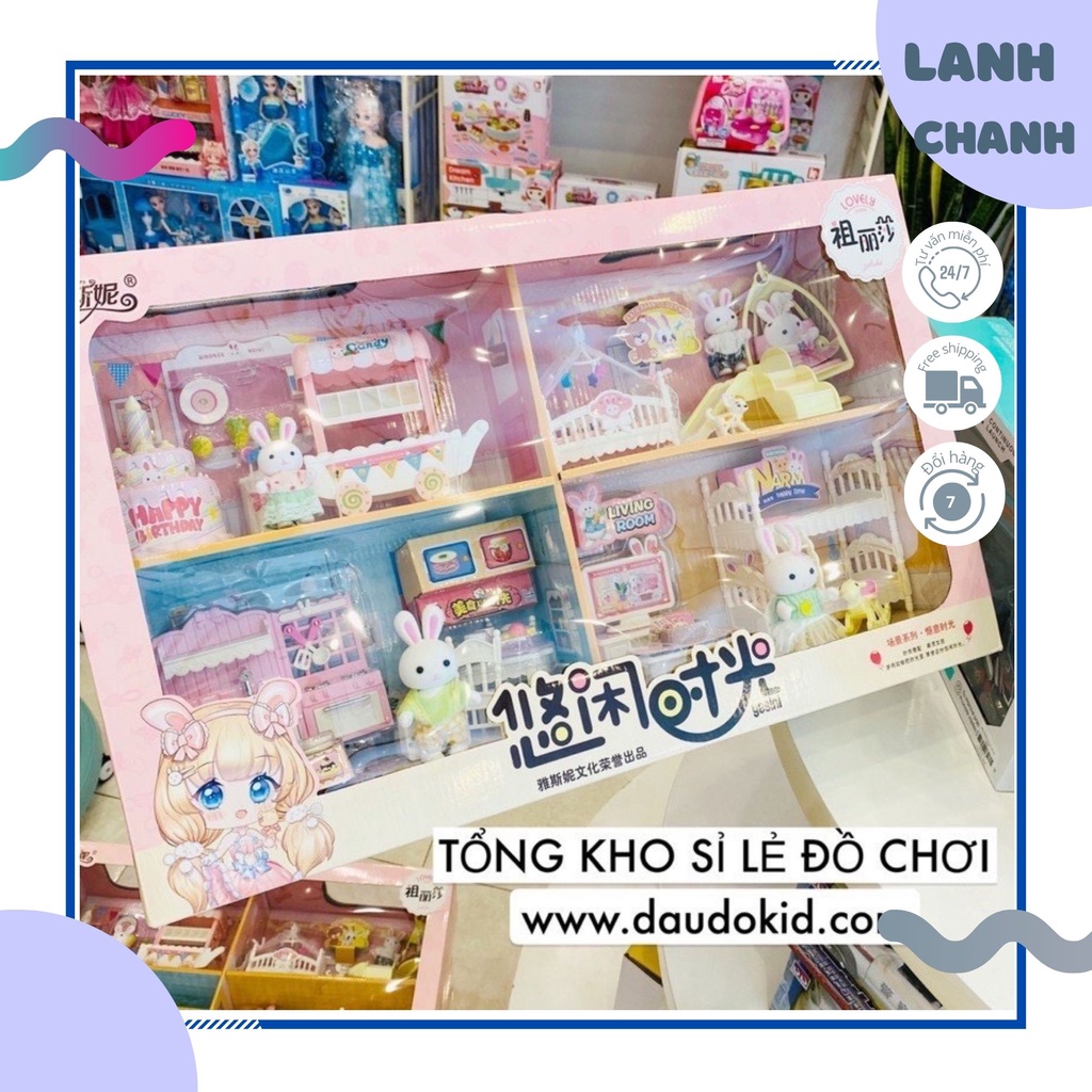 Đồ Chơi Nhà Thỏ Sylvanian Families ✨nội thất gia đình thỏ